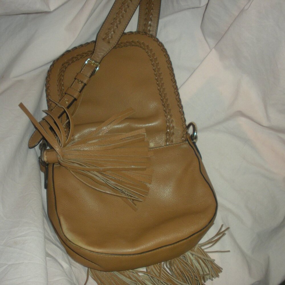 Michael Kors Moroccan Pebbled Brown Shoulder Bag - Picture 3 of 5